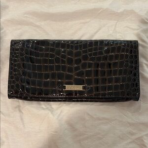 Cole Haan Glossy brown soft patent leather Clutch